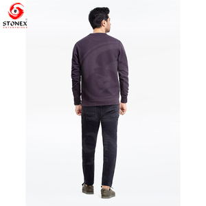 Sudadera de cuello redondo para hombre con logotipo personalizado Sudadera de invierno más vendida de fábrica hecha de algodón de color sólido - Product Image 4