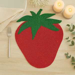 Mantel Individual con cuentas, cargador redondo hecho a mano para comedor de lujo y decoración de vacaciones, pieza única hecha a mano con cuentas, mantel, inauguración de la casa - Product Image 3