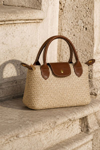 Women's Woven <b>Straw</b> Handbag | Mini Top Handle Tote <b>Bag</b> | OEM ODM Manufacturer - Product Image 1