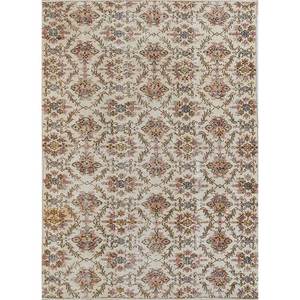 พรมขนสัตว์ลายดอกไม้สไตล์วินเทจ สีเบจและสีน้ำตาล ถักด้วยมือ สำหรับบ้าน ห้องนั่งเล่น ทางเดิน ห้องโถง หรือห้องนอน-Pae-2768 - Product Image 1