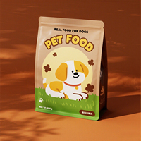 Sachets d'emballage pour aliments pour animaux de compagnie, imprimés sur mesure, haute barrière, sacs à fond plat avec fermeture éclair pour aliments secs pour chiens et friandises pour chats