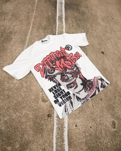 Camiseta gráfica de gran tamaño vintage de movimiento diferente americano Harajuku grunge Goth para parejas Y2K Top ropa de mujer gótica coreana - Product Image 3