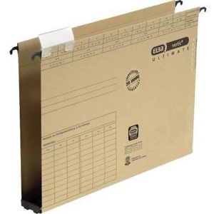 ELBA ULTIMATE DIN <b>A4</b> Hanging File <b>Folder</b> Holder Natural Brown Cardboard VERTICAL Design - Product Image 1