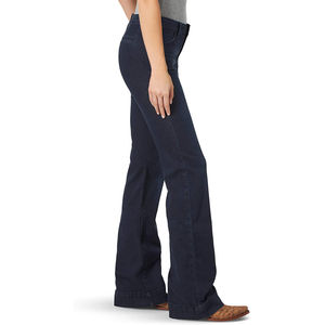 กางเกงผ้าฝ้ายระบายอากาศพรีเมี่ยมสำหรับผู้หญิงกางเกงผ้าเดนิมขาบานดีไซน์พรีเมี่ยมมีสไตล์ยอดนิยม - Product Image 4