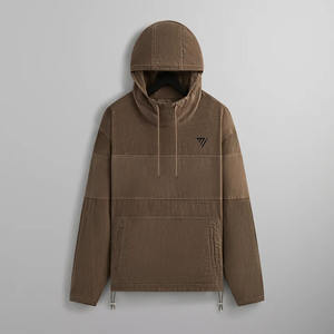 Sweat à capuche Color Block à la mode Vêtements décontractés Sweat à capuche en détresse Tenue de rue à la mode Sweat à capuche court avec style - Product Image 1