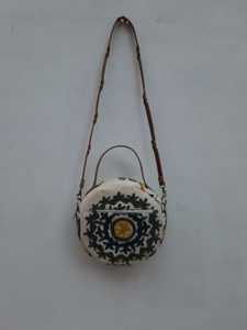 Sacs à bandoulière en tissu brodé en coton de haute qualité avec poignée en cuir et fermeture à glissière, sacs à main pour femmes, accessoires pour femmes - Product Image 3