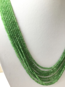 สร้อยคอลูกปัดทซาวอไรต์ทรงเหลี่ยม  หินธรรมชาติ  สำหรับทำเครื่องประดับชั้นดี สร้อยคอลูกปัดอัญมณี - Product Image 5