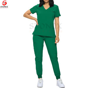 Venta al por mayor Mujeres Scrub Medical Wear Women's Jogger Scrub Set En Regular y Petite Jogger Scrubs - Product Image 2