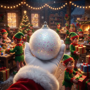 Set di 6 Decorazioni Natalizie in Plastica di Alta Qualità Fatte a Mano con Finitura Metallica 7 cm Dimensioni Personalizzabili per Feste Festive - Product Image 4