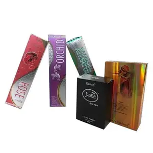 Caja de embalaje de Perfume cosmético, cartón de diseño personalizado con papel satinado triturado dentro de una caja deslizante - Product Image 1