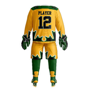 Meilleur prix uniforme de hockey sur glace avec options d'impression personnalisées tissu respirant pour un jeu confortable dans toutes les conditions - Product Image 4