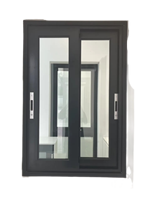 Fenêtres coulissantes imperméables résistantes aux ouragans Écran pliant efficace Contrôle des insectes Holcom Cadre en alliage d'aluminium Conception PVC