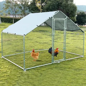Gaiola comercial de galinhas portátil, gaiola de galinha para uso ao ar livre, fazenda de aves, gaiola de corrida