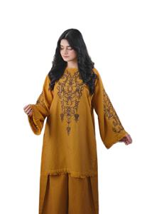 Kurta élégant en coton et mousseline brodé, ornements de qualité supérieure, infroissable, séchage rapide, pour l'été, style pakistanais et indien, idéal pour les mariages et les fêtes. - Product Image 2