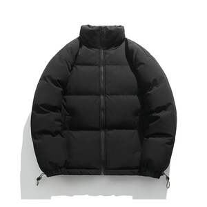 Veste d'hiver rembourrée pour hommes de haute qualité surdimensionnée 11 couleurs bouffée chaude épaisse avec Logo personnalisé col montant vêtements à bulles - Product Image 2
