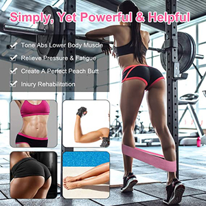 Conjunto de bandas de ejercicio de resistencia engrosada para mujer, bandas de botín de entrenamiento antideslizantes para piernas, Círculo de cadera, bucle de glúteos - Product Image 5