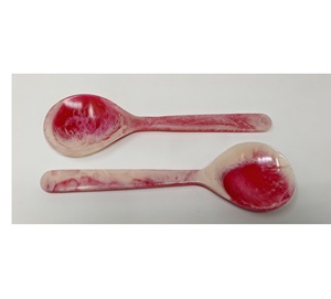 ชุดช้อนสลัดเรซิ่น เป็นมิตรกับสิ่งแวดล้อม ใช้กับเครื่องล้างจานได้ อุปกรณ์ทำสลัดสำหรับใช้ในบ้านและครัว ผลิตในอินเดีย - Product Image 5