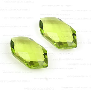 Precio de fábrica 10x18mm Peridoto facetado natural Cuarzo Briolette Verde suelto para la fabricación de joyas Piedra calibrada de forma elegante - Product Image 2