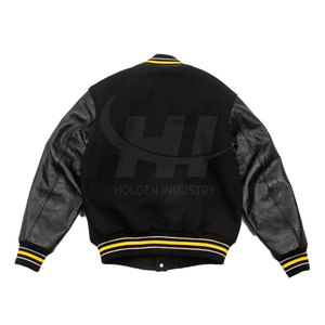 Veste Letterman en tissu chaud pour homme, coupe confortable, look tendance, en promotion - Product Image 3