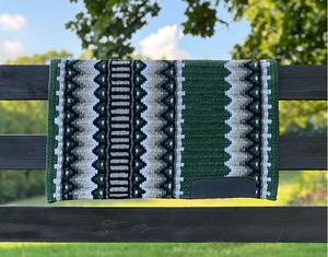 Manta tradicional de sillín de caballo de lana occidental para carreras de barril de equitación competitivas y uso en Rancho con forro de polialgodón - Product Image 1