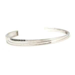 925 <b>Sterling</b> <b>Silver</b> Double Lining Crystal Bracelet White <b>Wire</b> with Elegant Double Lining Design - Product Image 3