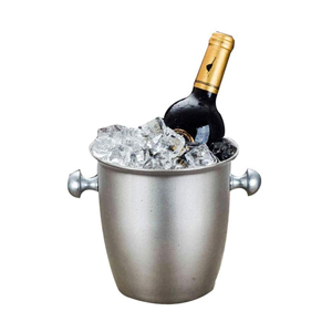 Seau à glace en acier inoxydable de forme personnalisée fabriqué à la main en métal pour les mariages et les fêtes de taille normale avec emballage en carton - Product Image 5