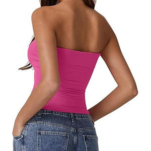 New Fashionable One Collar Womens Tank Tops 2024 Summer Sexy Slim <b>Zipper</b> Boutique Wholesale - Product Image 2