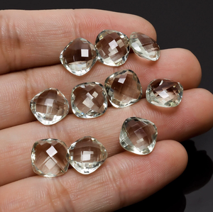 Venta al por mayor Natural verde amatista cuarzo prasiolita cojín briolita facetado piedras preciosas sueltas IGI certificado para la fabricación de joyas - Product Image 3