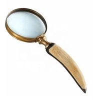 Loupe à main en laiton avec poignée en corne de buffle Kits d'outils promotionnels Outil indispensable