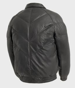 Haute qualité nouveau style veste en cuir bouffant tissé rembourré doudoune OEM ODM vente en gros 2024 nouvelle mode chaud personnaliser veste - Product Image 2