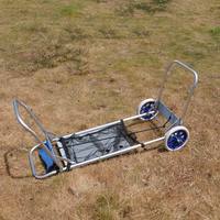 Chariot de plage multifonctionnel pliable avec table intégrée |   Grandes roues légères en aluminium pour un transport confortable à la plage