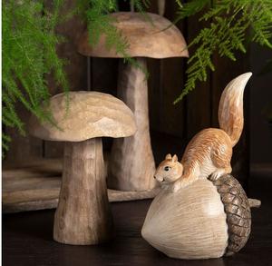 Soporte de setas de madera ecológico elaborado con madera dura sostenible, perfecto para ideas de decoración de interiores Rústicas - Product Image 3