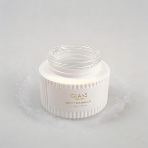 Barattolo in Vetro Bianco Scanalato di Lusso Personalizzato 30g 50g con Bordo Dorato per Contenitore di Siero per la Cura della Pelle - Product Image 4