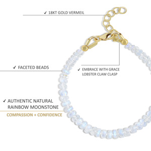 Hecho a mano estilo Vintage Rondelle facetado piedra lunar con cuentas para pulsera para mujer venta completa regalo de boda para ella - Product Image 2