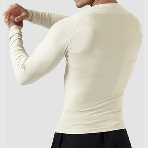 Camisa de compresión de gimnasio para hombre, camisa de entrenamiento de manga larga Rashguard de compresión MMA BJJ, camisetas de culturismo para hombres - Product Image 2