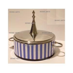 Plat de service de nourriture de conception admirable en forme ronde d'acier inoxydable servant le plat de casse-croûte pour l'usage à la maison d'hôtel - Product Image 5