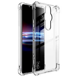 Coque transparente translucide pour Sony Xperia Pro-I avec design Airbag, protection antichoc et finitions métalliques, effet pierre de grès - Product Image 1