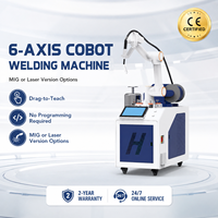 Robot de soudage collaboratif 6 axes Plug and Play 350A/500A MIG Cobot, bras robotisé mobile, enseignement facile, soudage automatique, CE