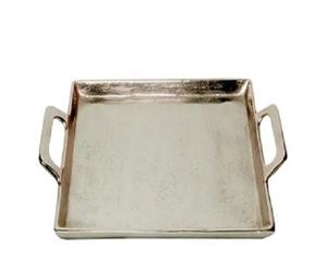 ชุดถาดโลหะสีเงินทำด้วยมือถาดเสิร์ฟสามชิ้นถาดเสิร์ฟอาหารแบบเรียบง่ายสำหรับตกแต่งการออกแบบที่กำหนดเอง - Product Image 2