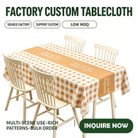 Nappe en PVC imperméable à carreaux, Housse de table en vinyle résistante à l'huile, Nappe rectangulaire personnalisée imprimée en gros