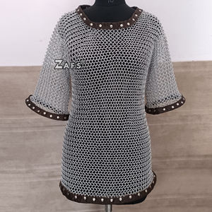 Authentic Handcrafted Medieval <b>Chainmail</b> <b>Shirt</b> Lightweight Aluminum Armor for Cosplay Reenactment Custom Wholesale Pricing - Product Image 2