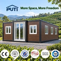 Maison conteneur extensible de 40 pieds de qualité supérieure, bureau modulaire préfabriqué avec salle de bain pour utilisation sur chantier