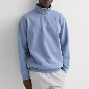 Sudadera con capucha para hombre 14 con logotipo personalizado de alta calidad, jersey de lana y algodón con media cremallera - Product Image 1