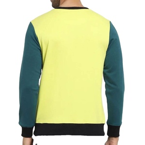 Sweat-shirts à manches longues personnalisés en polyester 100% uni de couleur unie en gros pour hommes - Product Image 3