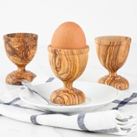 ArtisRaw Vente chaude Porte-œufs et tasses en bois d'olivier vintage sculpté à la main - Décoration d'intérieur - Vente en gros