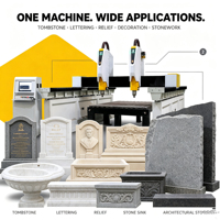 Machine de gravure et de découpe CNC à double tête 3 axes pour pierre, moteur 7,5 kW, pour marbre, granit, pierres tombales et pierres architecturales de grande taille