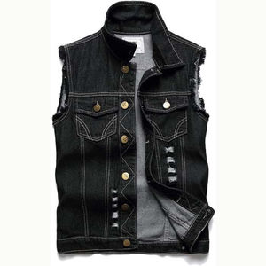 Breathable 2025 Sleeveless <b>Denim</b> Jacket <b>For</b> <b>Men</b> Halloween Cosplay <b>Denim</b> <b>Vest</b> Jacket Slim Fit Vintage Casual Ripped Jean <b>Vest</b> - Product Image 1