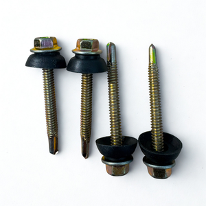 Din 7504 k thép carbon màu vàng kẽm mạ Hex máy giặt đầu tự khoan vít với EPDM máy giặt - Product Image 1