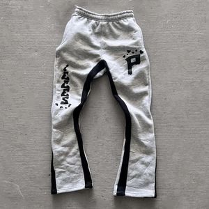 Men's High Quality Flare Sweatpants Fleece Cotton <b>Track</b> Pants Winter Casual Streetwear Skinny Stacked Unisex Eco-Friendly - Product Image 3