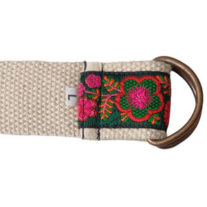 Cinturones de tejido Jacquard tejidos de piel de vaca de grano completo con anillo en D doble Unisex a la moda - Product Image 5